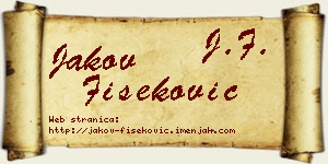 Jakov Fišeković vizit kartica
